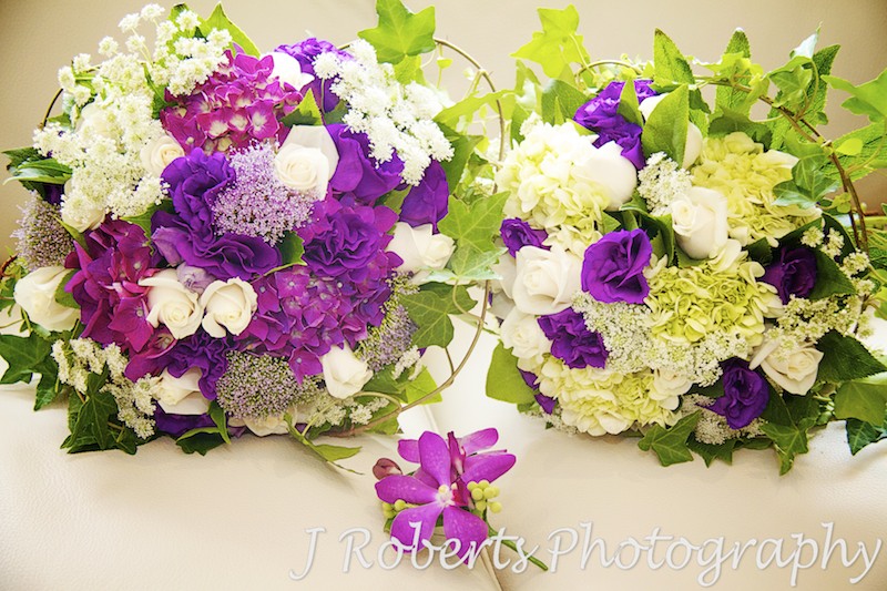 Bridal bouquet and Bridesmaid bouquet - Wedding Photography Sydney